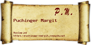 Puchinger Margit névjegykártya